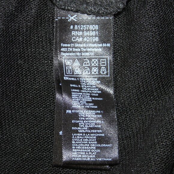 FOREVER 21 WOMENS GRAY BLACK SHORT SLEEVE SHORT WAISTED TOP SZ M LACE BACK - Picture 14 of 16